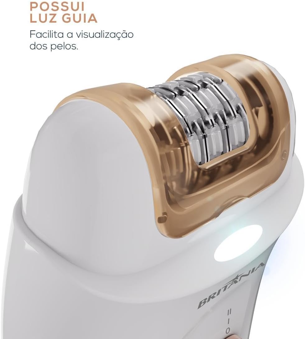 Depilador de Pelos Britânia 4 Acessórios BDP04 5W Branco e rose Bivolt