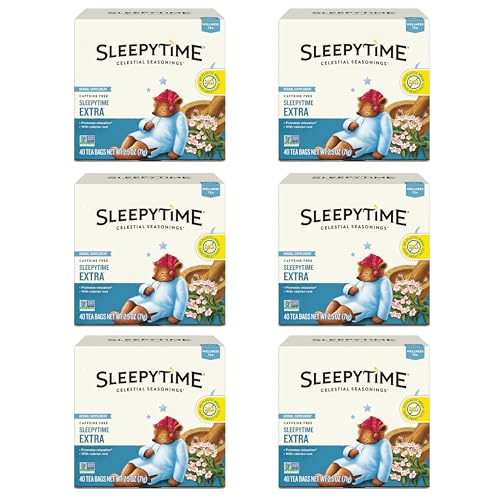 Celestial Seasonings Sleepytime Extra Herbal Tea, Promotes Relaxation, 40 Count (Pack of 6)