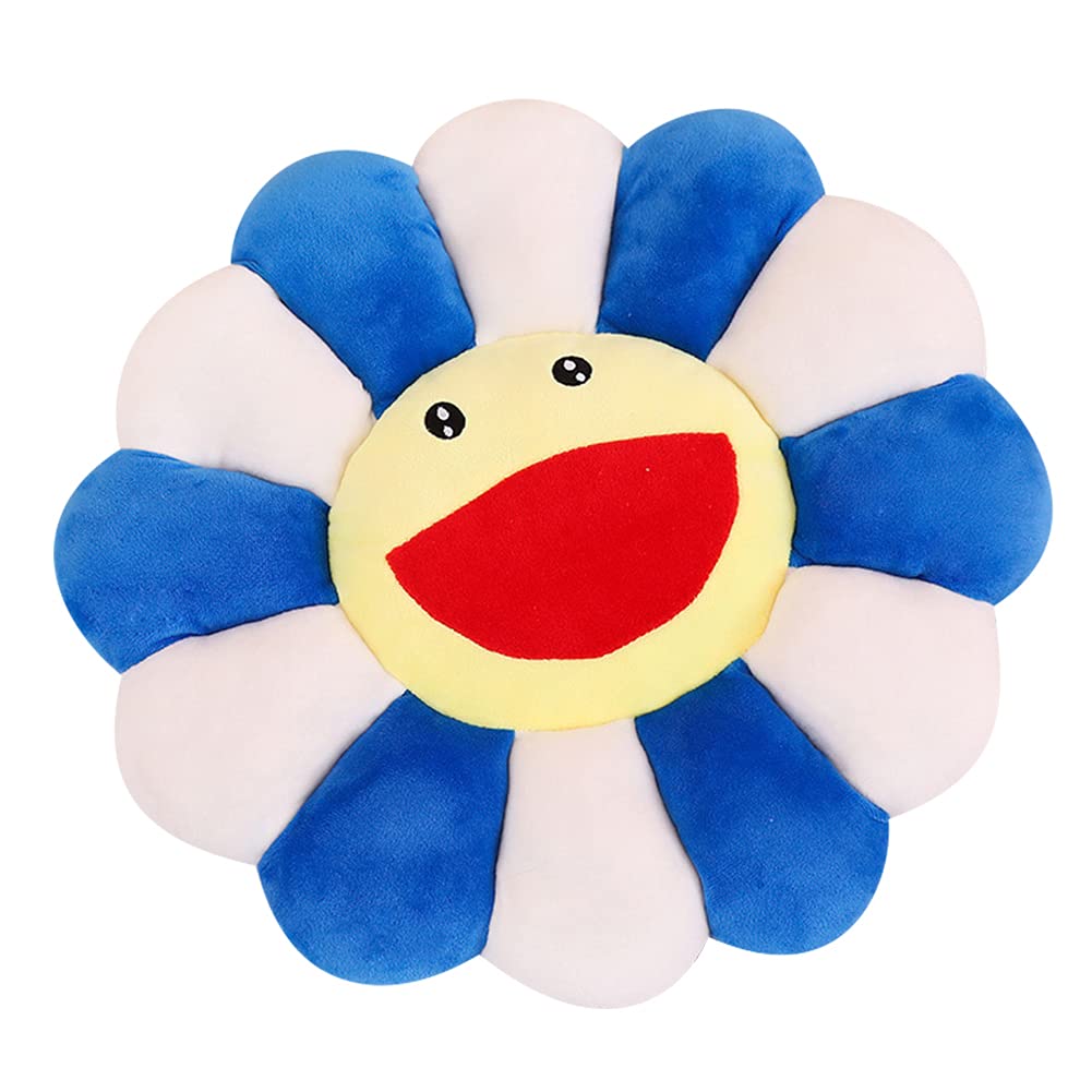 Bunte Kissen Sonnen-Blume Bodenkissen Mädchen Blumenform Sitzpolster Plüsch Tatami Blumenförmiges Stuhl Kissen für Kinderzimmer Hause Sofa Dekoration,55 cm