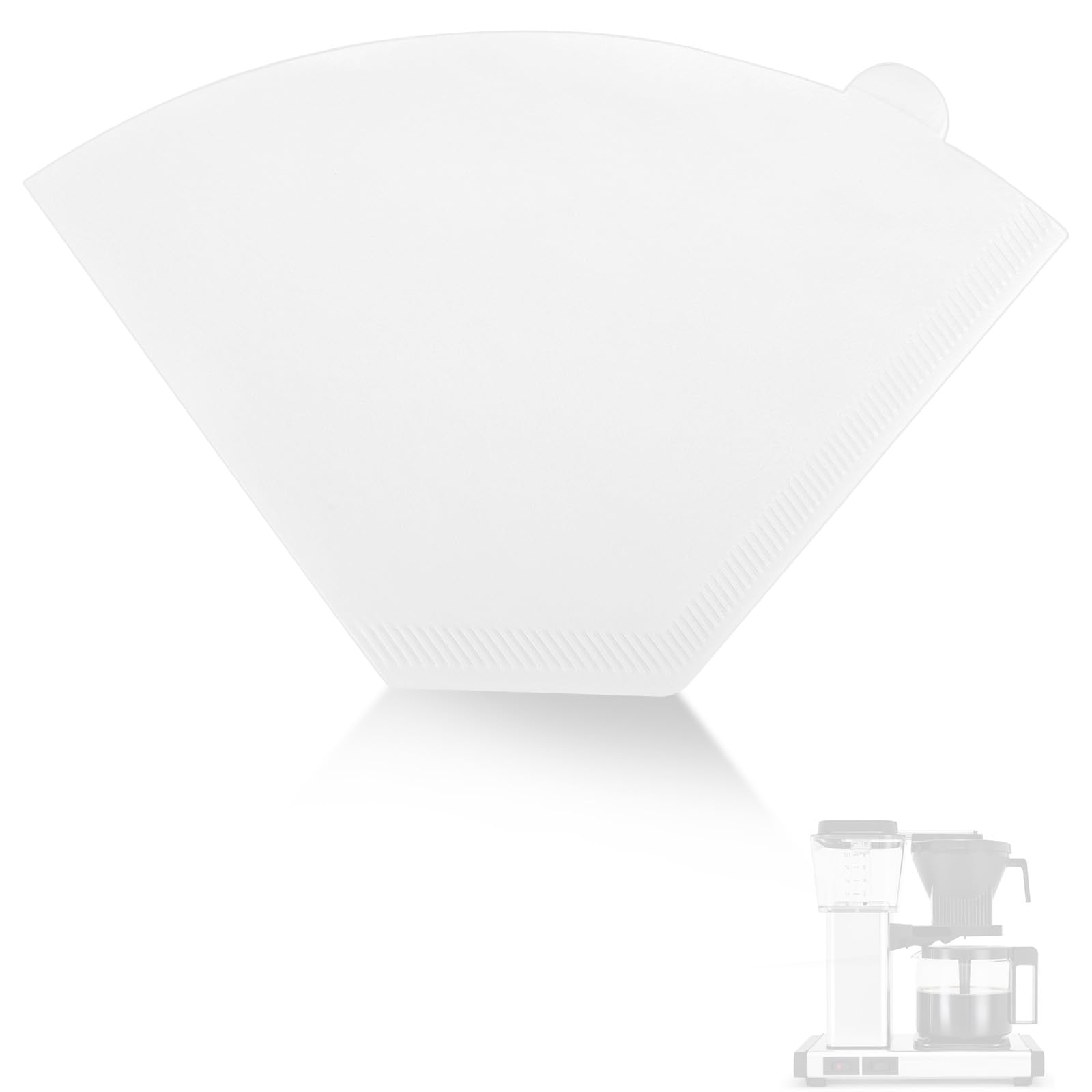 Photo 1 of 100pcs Coffee Filters for Technivorm Moccamaster Maker, Cone Coffee Filter Paper No 4 Size Compatible with Technivorm Moccamaster Machine Replacement Part Accessories 8-10 Cup (White)