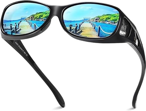 Duco Polarizado Sobre Gafas De Ajuste Envolvente Sobre Los Vasos Para La Miopía 8953 M - Azul Duco Polarizado Sobre Gafas De Ajuste Envolvente Sobre Los Vasos Para La Miopía 8953 M - Azul