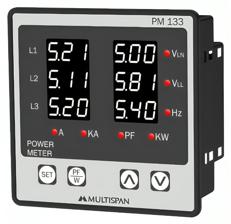 Multispan PM-133, 3 Phase Power Meter (Multifunction Meter) 96x96mm (B0CTQXH95S) Amazon Price History, Amazon Price Tracker