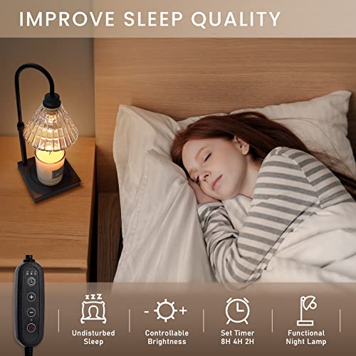 Makytwow Candle Warmer Lamp With Dimmer, 2H/4H/8H Timer, Compatible With Yankee Candle Large Jar Candle, Safety Night Lamp For Home Scented Jar Candles Heater #TOP3
