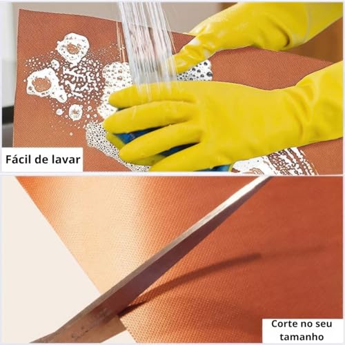 Manta Grill Antiaderente e Reutilizável Tapete de Teflon Kit 02 unidades para Assar Churrasqueira Fo