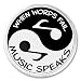 When Words Fail Music Speaks Yin Yang Quote 3" Sew On Patch