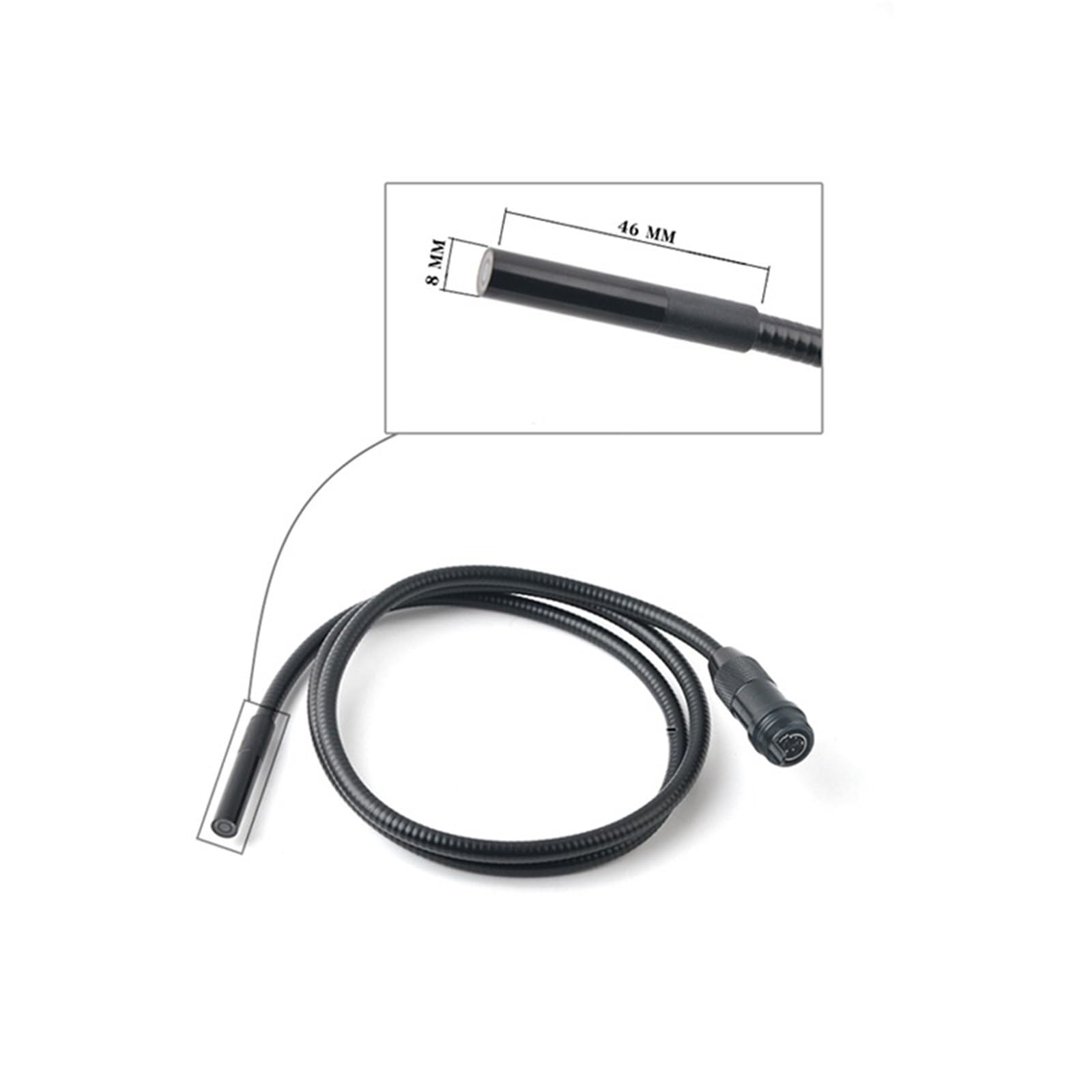 8 mm Inspektionskamera, 1 m Kabel, Video-Endoskop-Kamera, Industrie-Endoskop