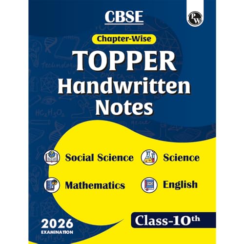 Image of PW CBSE Chapterwise Class 10 Topper Handwritten Notes For 2026 Exams | Covering Science, Mathematics, Social Science and English [Paperback] PW