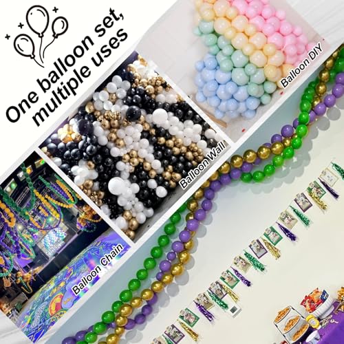 Image of Purple Quick Linking Balloons, 100PCS 6 Inch Purple Link Balloons for Making Balloon Wall Heart Arch, Tails Balloon for Birthday Wedding Baby Shower Carnival Kpop Mermaid Princess Party Decorations