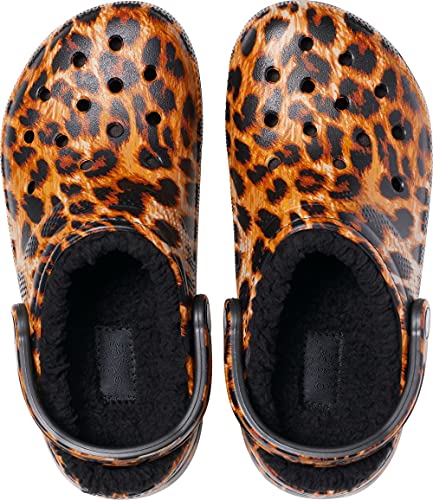 Image of Crocs Womens Men's and Women's Classic Lined Animal Print Clog | Fuzzy Slippers