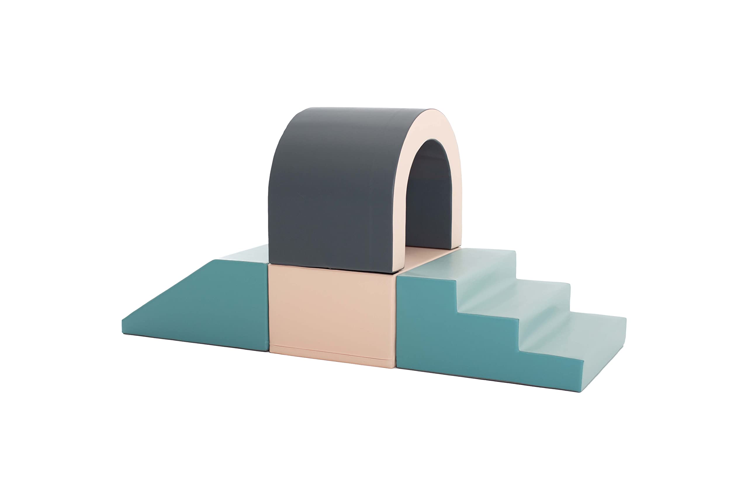 IGLU SOFT PLAY 4 Rutsche Set XXL Softbausteine Schaumstoffbausteine Riesenbausteine - Pastellfarbe (Pastel)