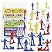 Tim Mee People Play Figures - Yellow, Red, & Blue 18pc Playset - Made in USA