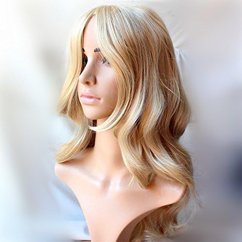 QDBowin Queen Hair Wonderful Long Wavy Blonde Mix Skin Top Curly Wig Hair(613BW)