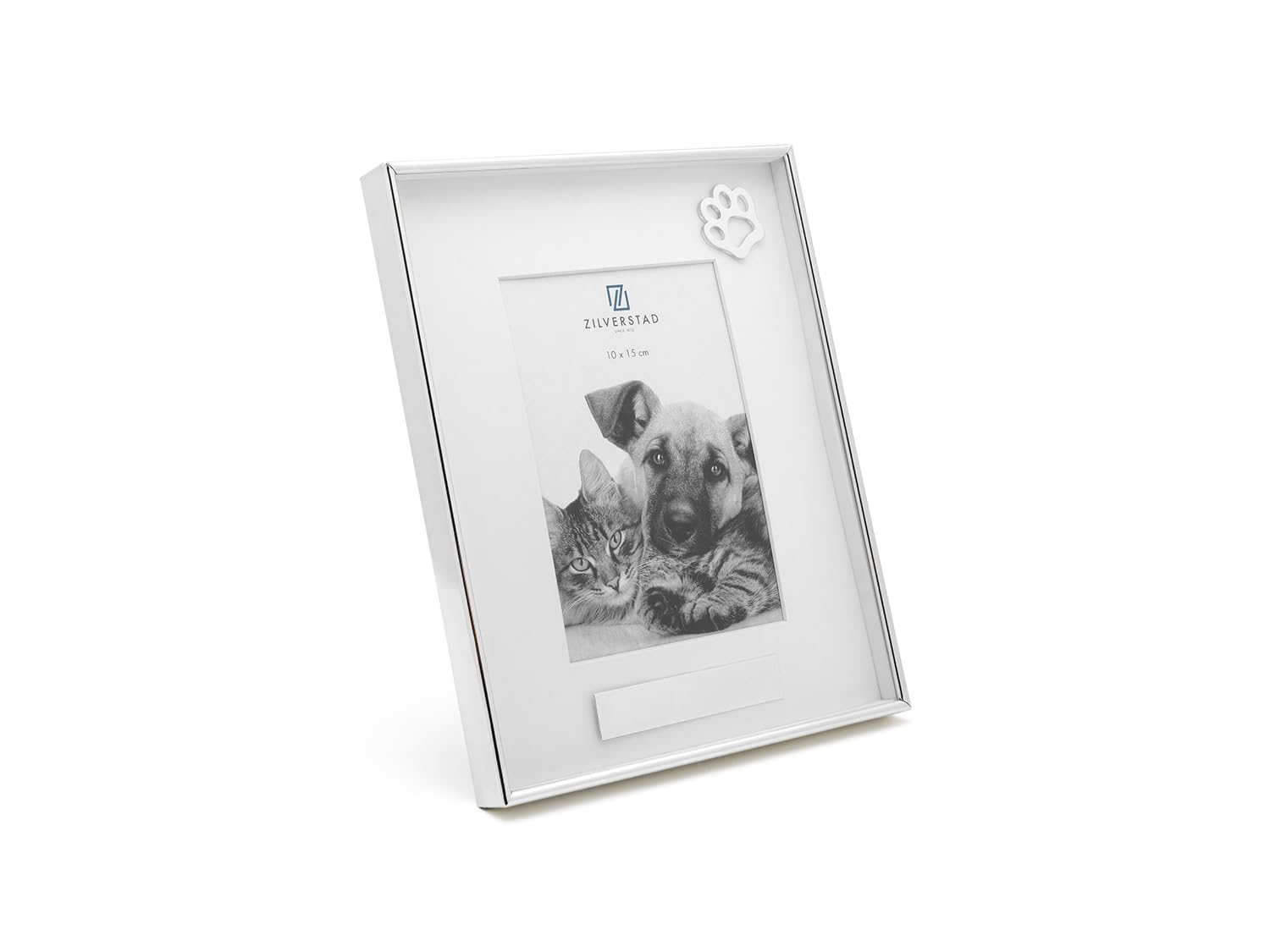 Cadre photo souvenir animal avec patte Zilverstad 10x15 pour graver vos moments précieux