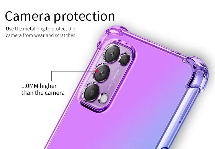 HONLEN Custodia Per OPPO Find X3 Lite / Reno5 5G – Cover Trasparente Sfumata In TPU Morbido, 4 Angoli Rinforzati, Design Orso Polare - 3