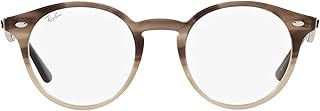Ray-Ban RX2180V Eyeglass Frames, Gradient Brown Havana/Demo Lens, 49 mm