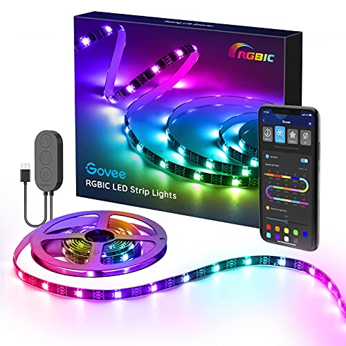 Govee TV LED Backlight with APP Control, Music Sync, Scene Modes, 6.56FT with RGBIC Color Changing for 30-50 inch TVs, USB Powered