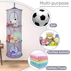 Basumee Stuffed Animals Net or Hammock 2 Pcs Stuffed Animals Storage Toy Net Hammock for Stuffed Animals Organizer Mesh Hammock Kids Girls Room Decor, Gray, 3 Tiers Basumee Stuffed Animals Net or Hammock 2 Pcs Stuffed Animals Storage Toy Net Hammock for Stuffed Animals Organizer Mesh Hammock Kids Girls Room Decor Gray 3 Tiers