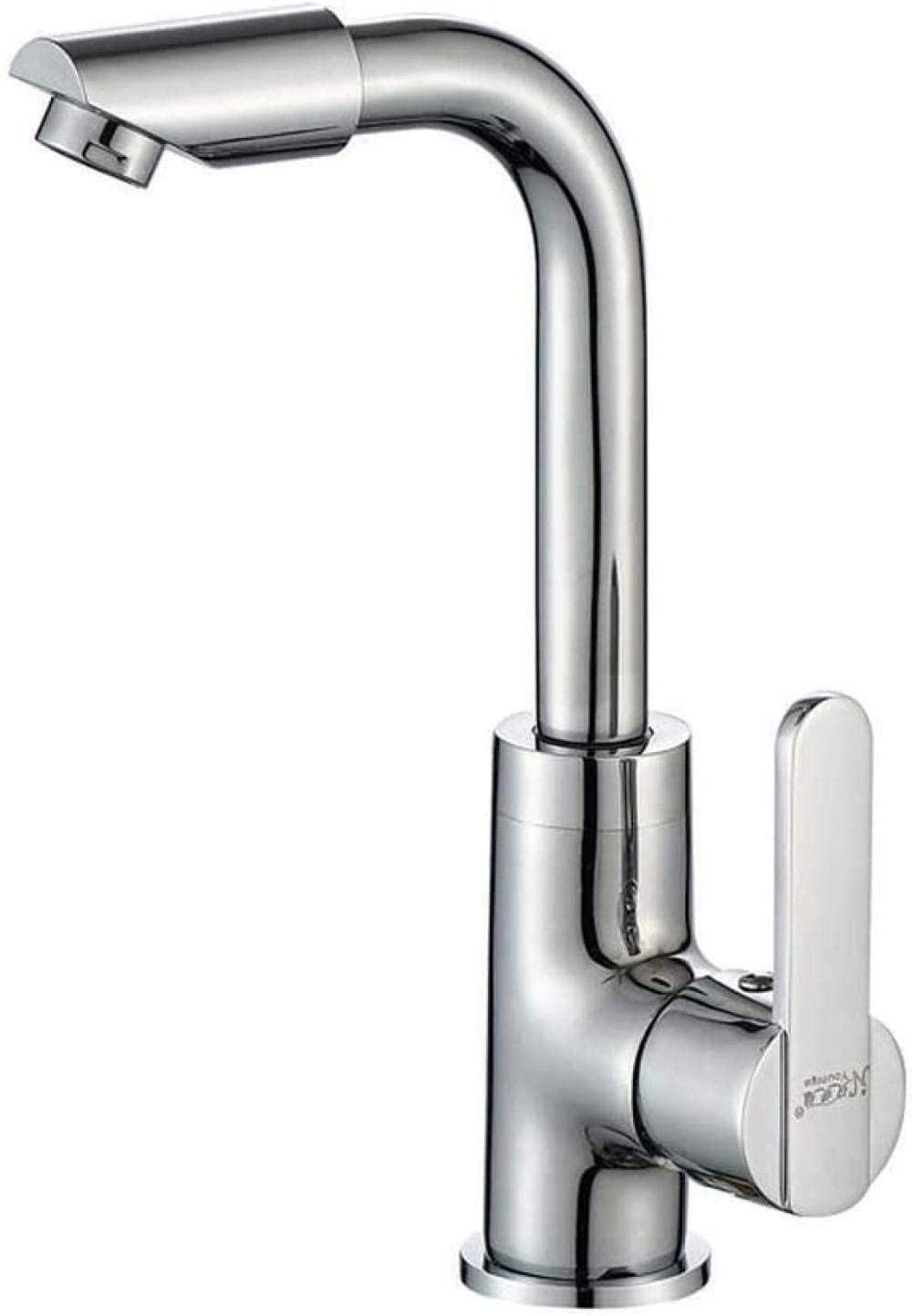 WIQUYBML Faucet Household sink faucet Kitchen Faucet Sinks Single Handle Basin Mixer Square Bathroom Sink Faucet Single Handle Basin Mixer Tap Solid Brass Basin Faucet Rubinet