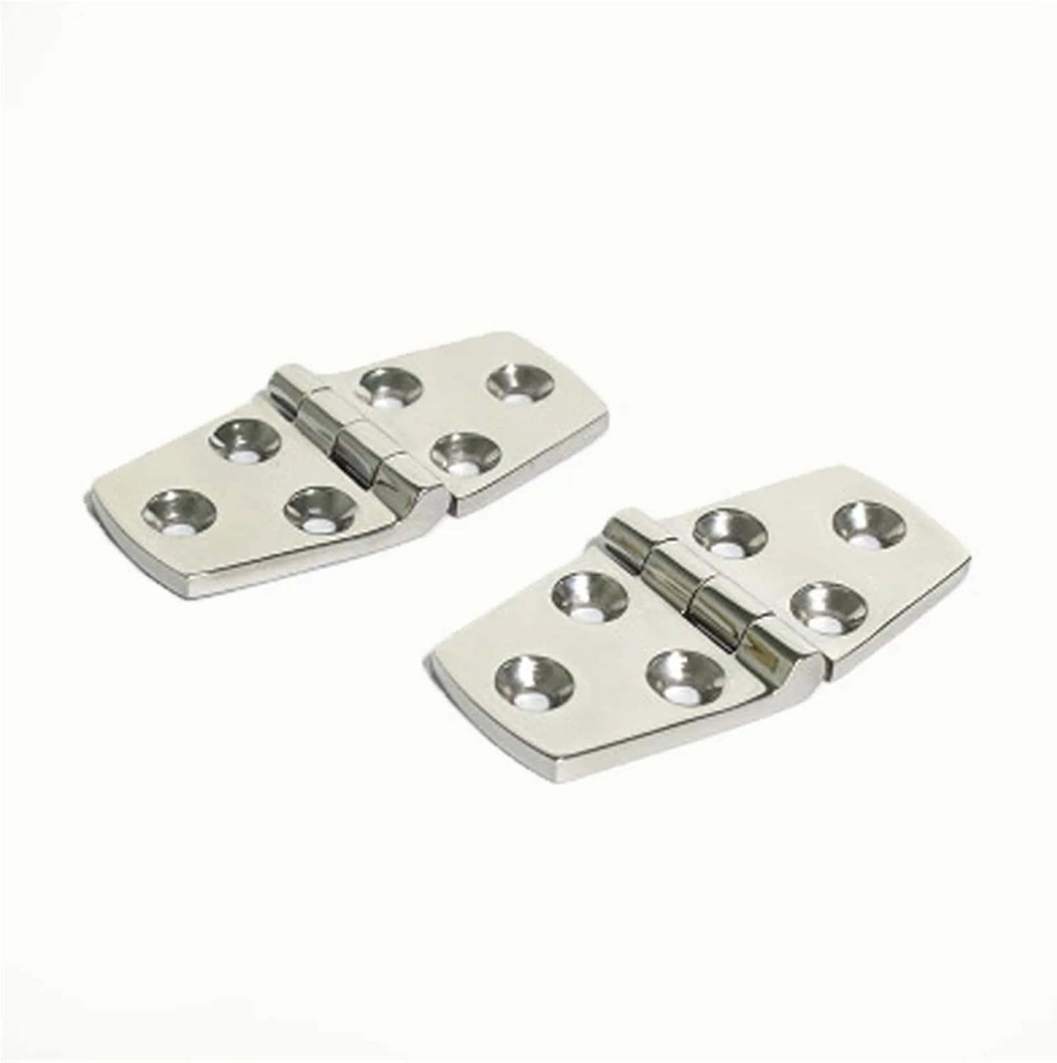 2 Pcs 304 Stainless Steel Boat/Door Hinge Stamping Cabinet Hardware 76 * 38 * 4mm(76x38x4mm)