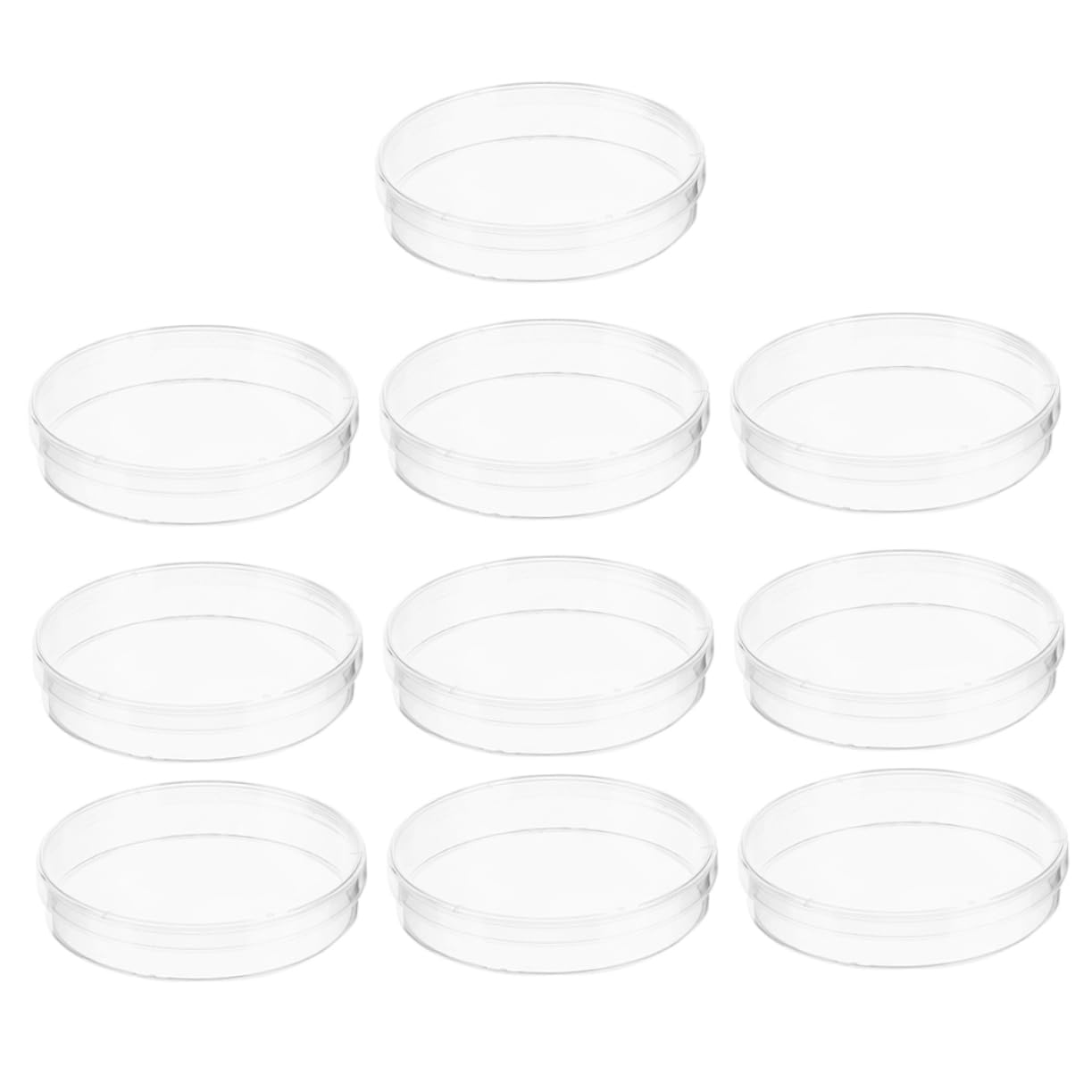 COSMEVIVI 2sets Practical Cell Culture Plate Science Petri Dish for Lab Experiments 10pcs*2