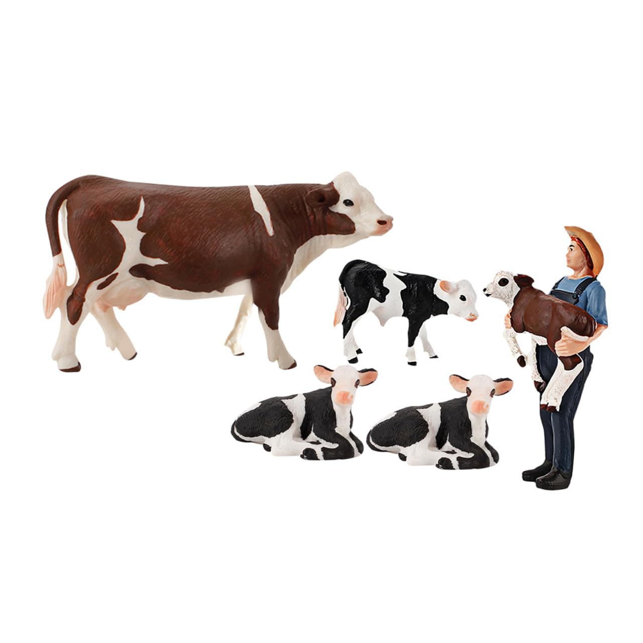 Figuras de Animales de Granja de PVC, 5 Piezas Diseño Único, Herramienta Educativa Exhibición, para Niños y Decoración
