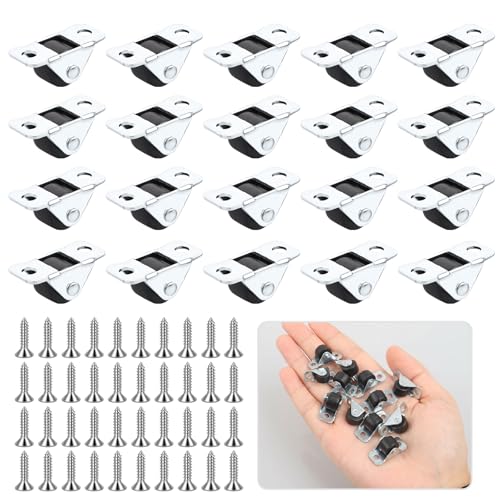 MINGBOLIN Ruedas Pequeñas para Muebles,20 Piezas Ruedas para Muebles 12mm ruedas para muebles pesados Ruedas para Electrodomésticos Ruedas Silenciosas Muebles Ruedas de Goma,40 Tornillo