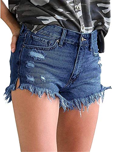 Image of MODARANI Denim Shorts for Women Distressed Jean Shorts Ripped Summer Hot Short