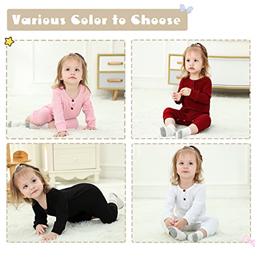 Nroboo NROBOO-BLACK Newborn Baby Boy Girl One Piece Romper Jumpsuit Solid Ribbed Baby Boy Clothes Onesies Outfits thumb #7