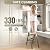 GameGem 3 Step Ladder, Aluminum Folding Step Stool with Anti-Slip Sturdy and Wide Pedal, Lightweight Portable Stepladder for Home and Kitchen Use Space Saving, 330 lbs, Champagne Gold