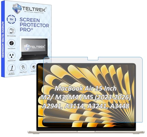 Image of ScreenGuard Compatible With MacBook Air 15 inch M2 / M3 /M4 /M5 (2023-2026) A2941, A3114, A3241, A3448 Flexible Fiber 9H Hardness Screen Protector Not a Tempered Glass,