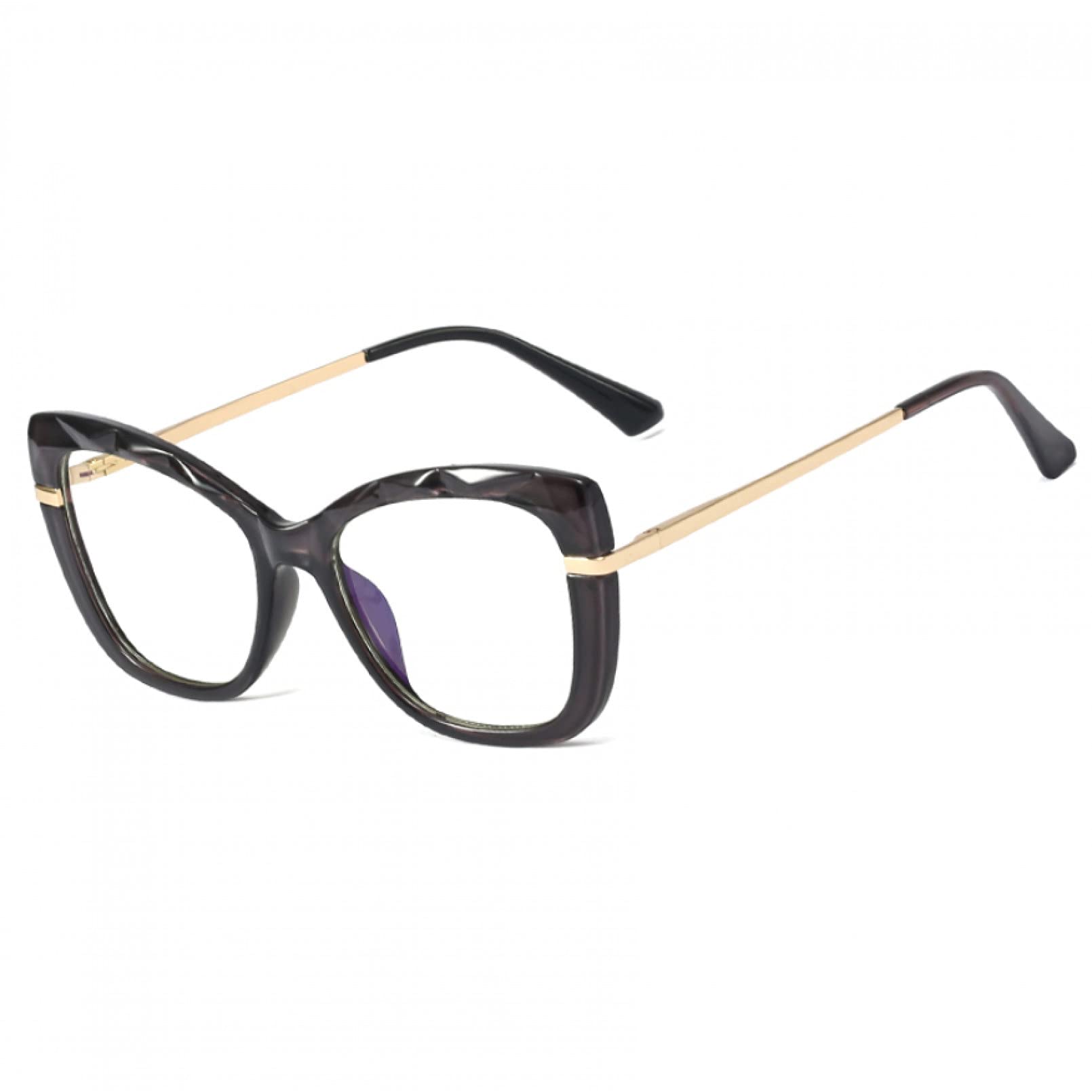 BAJIE Sonnenbrille Fashion New Dia Cutting Frontier Blue Eye Glasses Female Tr90 Full Frame Spring Leg Flat Mirror Gaming Brille Optical Gla