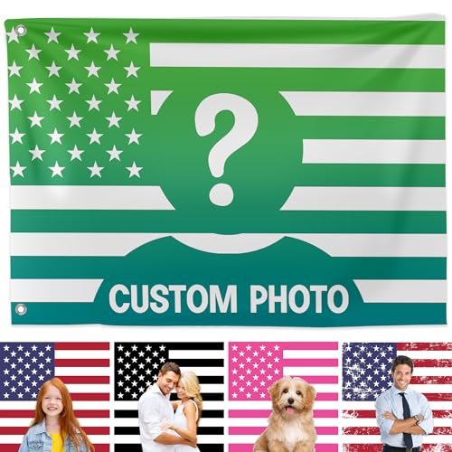 Custom Flag (1x1.5FT to 5x8FT) by BCB Print for Business | Personalized Outdoor Flags with Grommets for Advertising, Events | HD Printed Custom Sign Flag | Express Dispatch+Ship | Made in USA