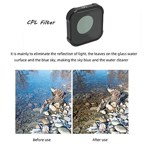 QKOO for HERO9 Black Lens Filters Set: UV, CPL, Night Filter for GoPro Hero 9 Black (Directly Replace The Standard Protective Lens On Your Camera)