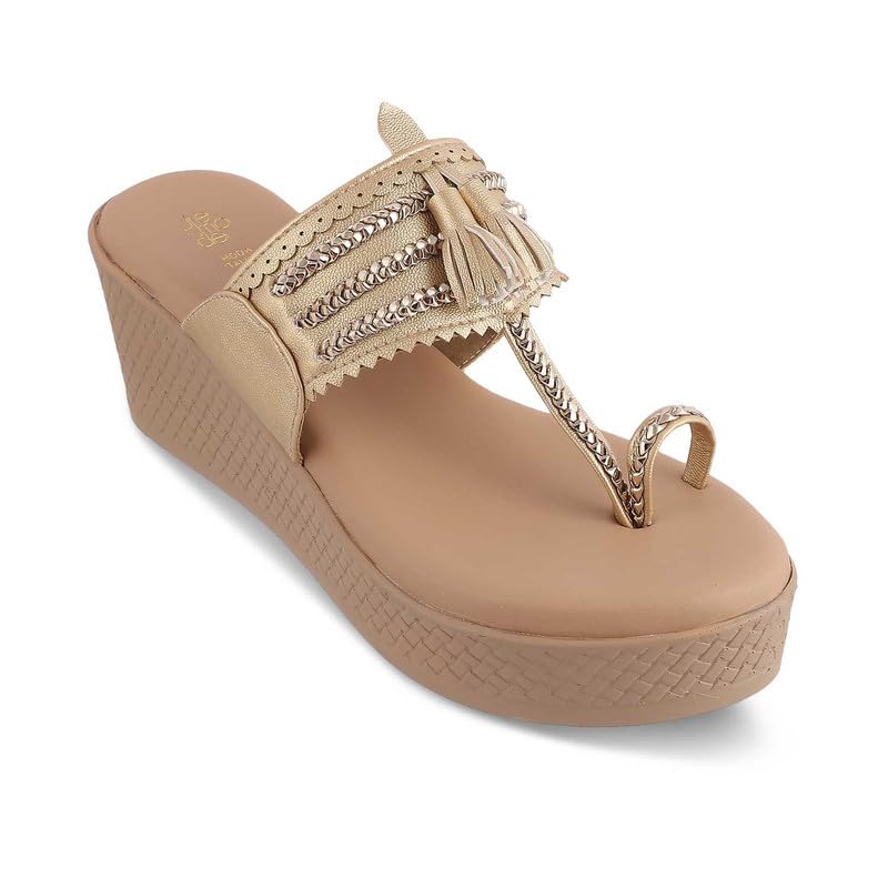 tresmode 240-MAKOL GOLD WOMEN DRESS WEDGE SANDALS EU/36 UK/3 (B0CWV4P7NK) Amazon Price History, Amazon Price Tracker