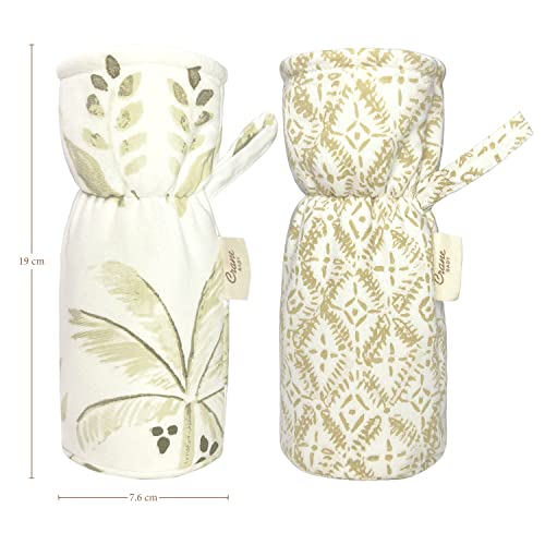 Image of Crane Baby Polyester Portable Bottle Cover /Warmer, Kendi Collection (Pack Of 2, 19 X 8 X 8 Cm, Fits Upto 330Ml Bottle),Multicolor