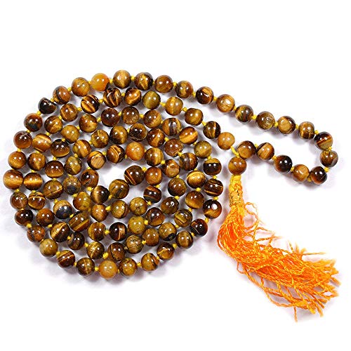 Image of Reiki Crystal Products Natural Reiki Feng-Shui Mala Necklace 6 mm Crystal Stone 108 Bead Jaap Mala for Men and Women