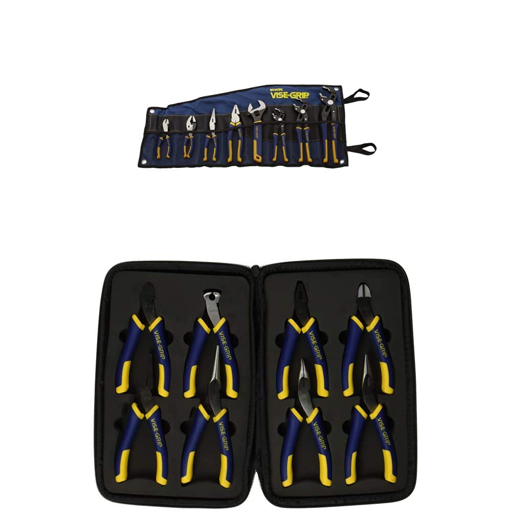IRWIN VISE-GRIP GrooveLock Pliers Set and Mini ProPliers Set with Case