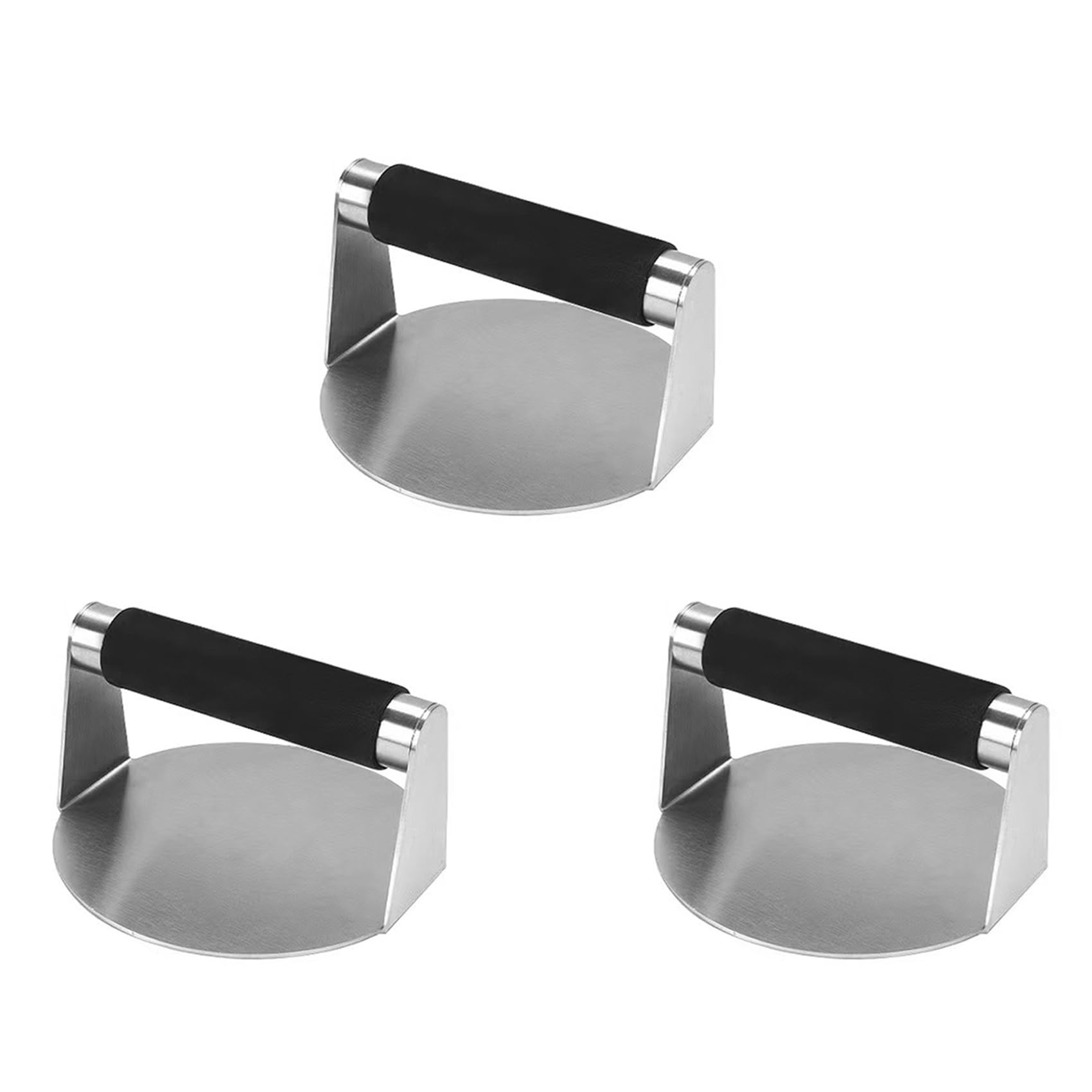 Hndhbfgrt 3X Smash Burger Press,Hamburger Smasher Tool for Griddle, Stainless Steel Ham Patty Press,Grill Press for Smashburger