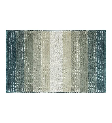 Image of Obsessions Soft & Plush Bath Mat | Quick Dry, Stain & Skid Resistant | Luxuriously Soft, Long Lasting Color | TPR Latex Backing, Size 50x80 cm, Light Green & Dark Green