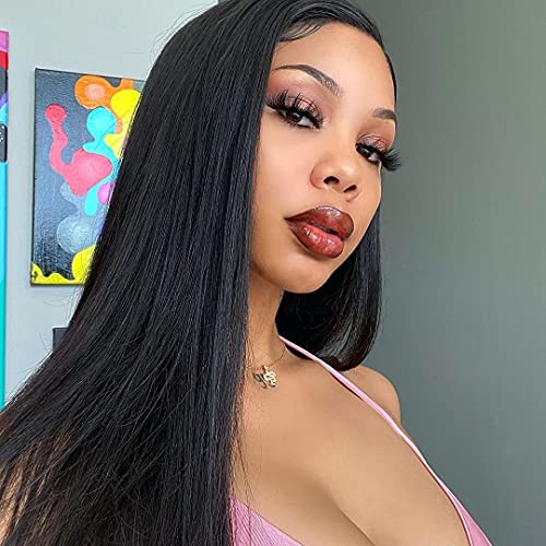 BEEOS Invisible HD Lace Front Wig Match All Skins 150% Density Pre Plucked Simulated Scalp 14A 18 Inch