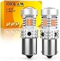 OXILAM 7507 PY21W BAU15S LED Bulbs Amber Yellow 2800LM for Turn Signal Lights with Build-in Load Resistor CANBUS Error Free 2641A 12496 7507AST Bulb Replacement (2PCS)