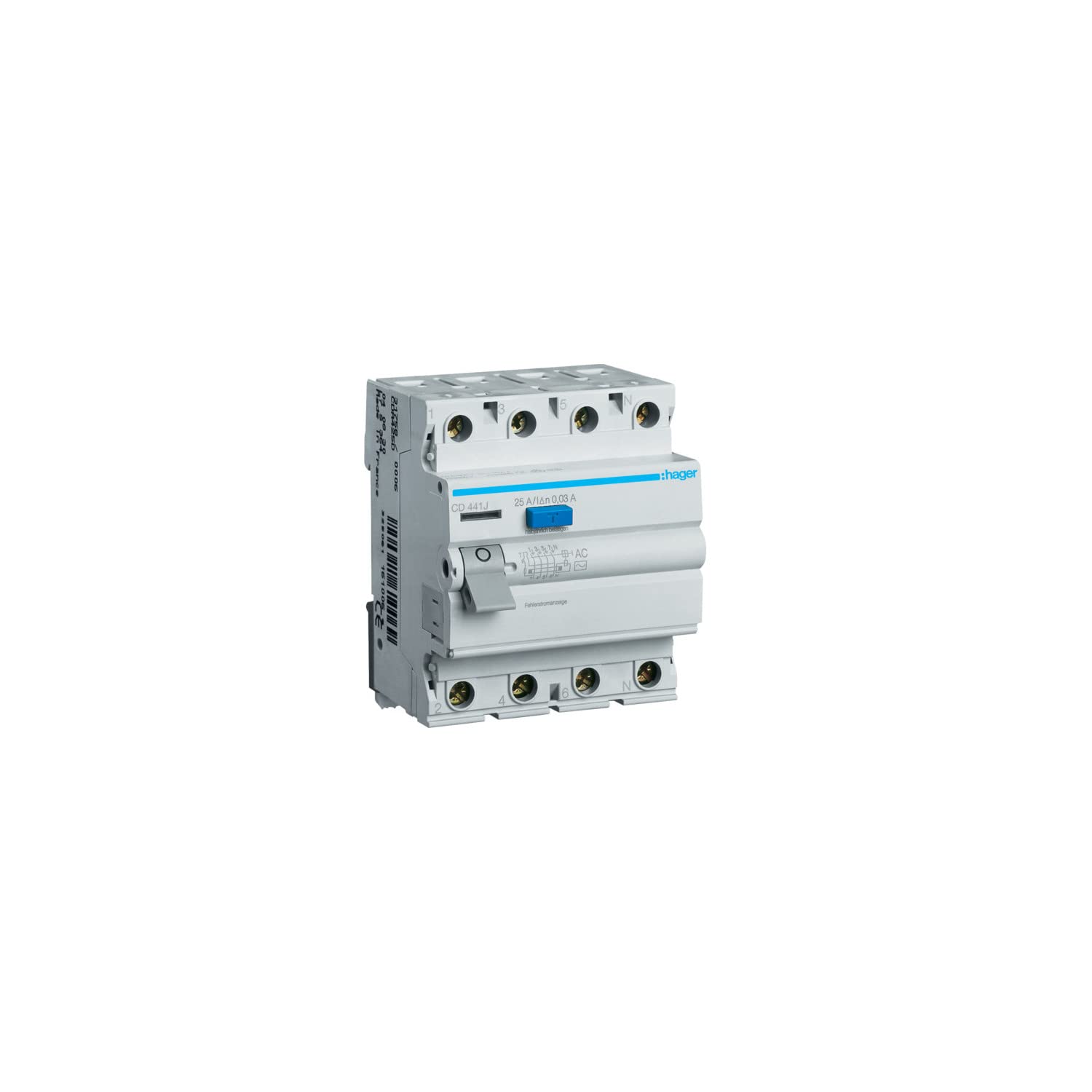 Cd441j Hager Interrupteur Différentiel Tétrapolaire 30ma 40a Type Ac - Bornes Alignées