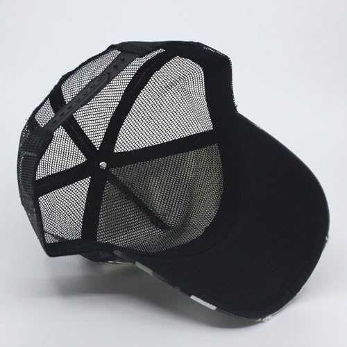 Image of The Vintage Year High Crown Foam Mesh Camouflage Trucker Hat Baseball Cap