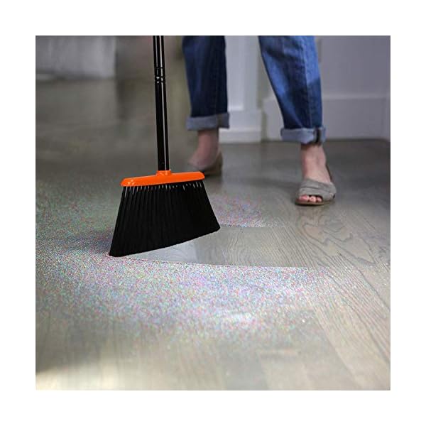 TreeLen Angle Broom and Dustpan Set, Dust Pan Snaps On Broom Handles
