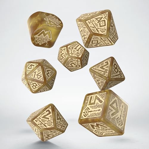 Q-Workshop Dwarven Dice Set Gold Dice Set, 19mm - Image 2