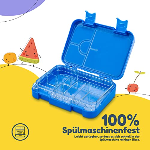 schmatzfatz Junior Brotdose Kinder mit Fächern| BPA Frei Lunchbox Kinder| Bento Box Kinder | Brotbox| Snackbox | Perfekt… – Bild 6