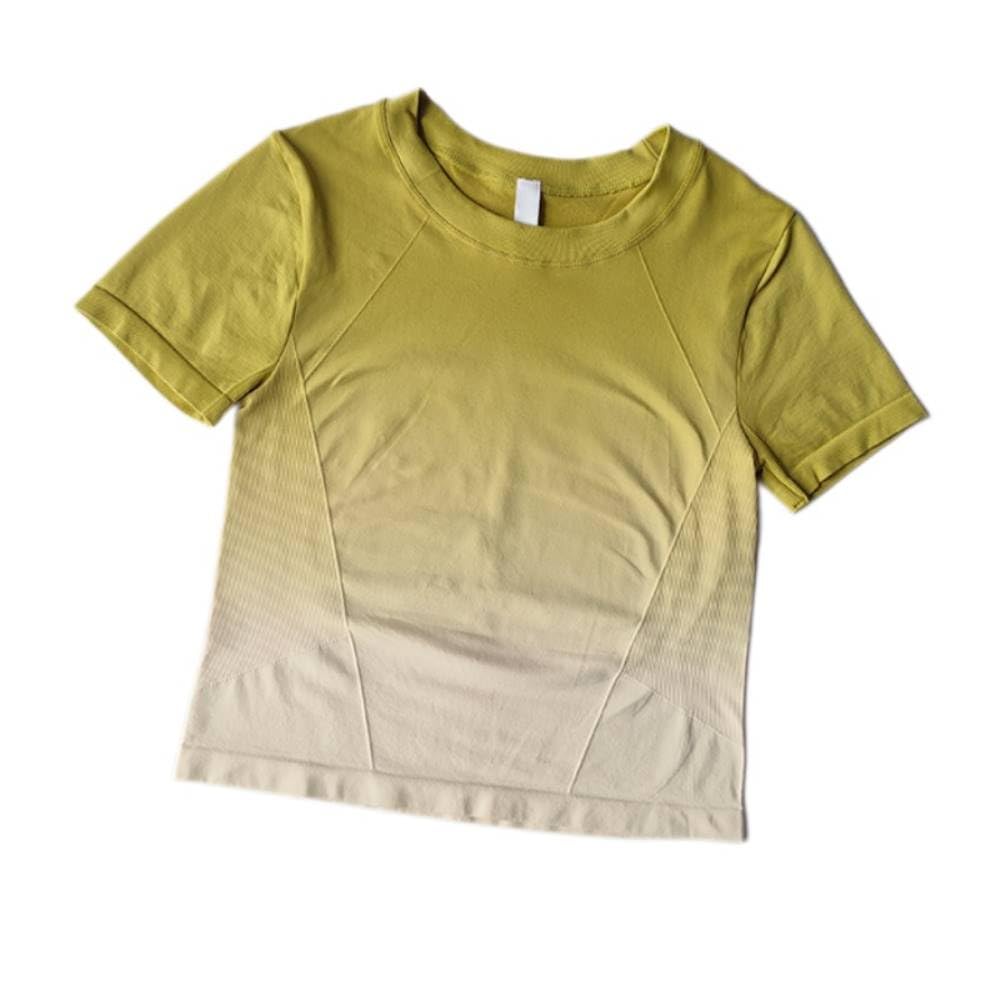 Camiseta Deporte Mujer,Top De Yoga para Mujer, Camiseta Transpirable De Manga Corta para Ropa Deportiva.