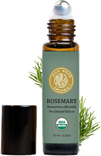 Aceite esencial de romero orgánico y jojoba, 100% puro certificado por USDA para reparar y hacer crecer el cabello, mejorar la memoria y la