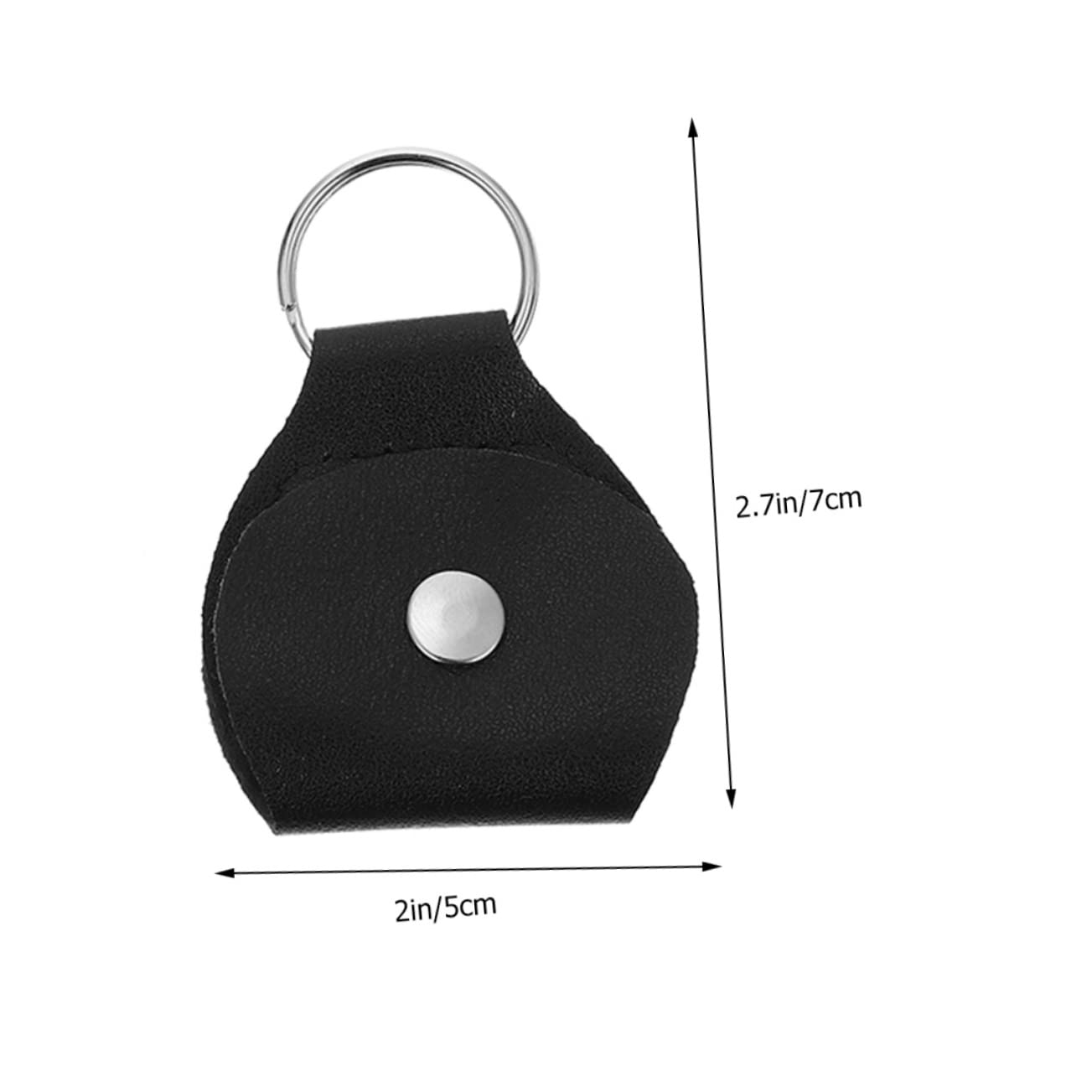 BESPORTBLE 1set Portable Pu Leather Guitar Picks Case with Key Ring Stylish Storage Bag for Guitar Picks and Accessories Present for Musicians Lightweight and Convenient Design 5pcs