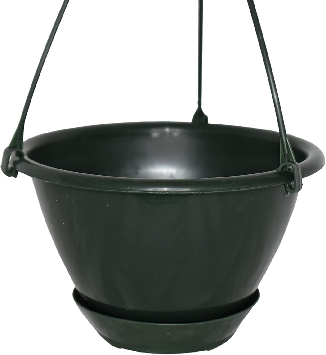 6inch Mini Green Plastic Hanging Basket by Koba (10), Dark Green